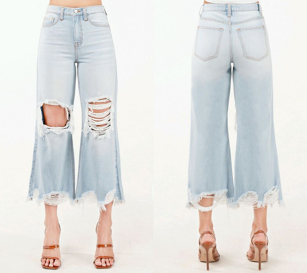 HIGH RISE CROP STRAIGHT JEANS