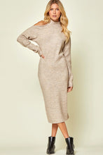 Load image into Gallery viewer, COLD SHOULDER KNIT DRESS