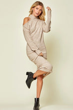 Load image into Gallery viewer, COLD SHOULDER KNIT DRESS