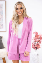 Load image into Gallery viewer, Lilac Business Blazer Short Set Suit