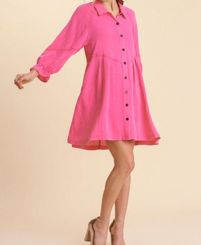 Pink Snow Washed Dress