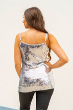 Load image into Gallery viewer, SILVER SEQUIN TANK TOP