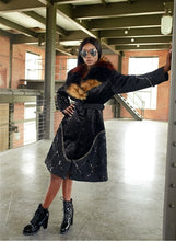 Load image into Gallery viewer, Detachable Faux Fur Collar Leatherette Coat