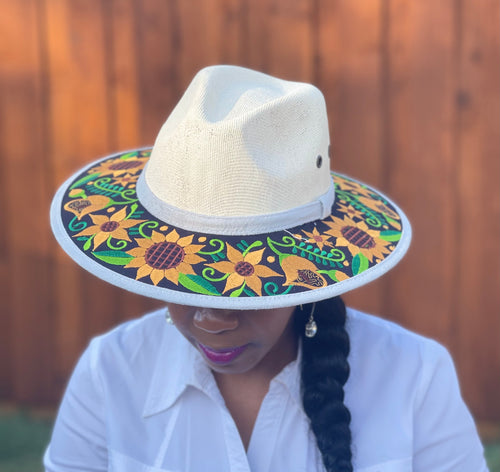 SUNFLOWER HAND EMBROIDERY HAT