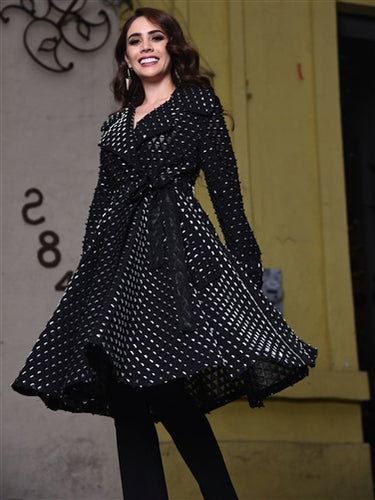 Black & Silver Eyelet Jacket