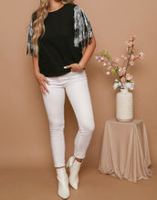 Load image into Gallery viewer, Sequin Fringe Knit Top