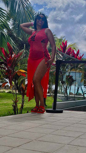 Red Hot Swim Cover Up