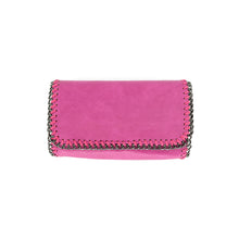 Load image into Gallery viewer, Fold Over Clutch with chain trim