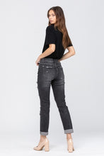 Load image into Gallery viewer, BLACK BLEACH SPLASH DESTROYED BOYFRIEND JEANS