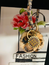 Load image into Gallery viewer, Upcycled Keychains with Fuzzy Ball