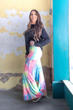 Load image into Gallery viewer, TIE-DYE WIDE LEG PALAZZO PANT WITH ELASTIC WAISTBAND