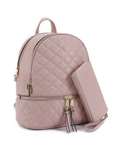 Load image into Gallery viewer, Quilted Backpack Set