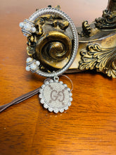 Load image into Gallery viewer, Silver Cable bracelet with upcycled charm