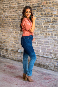 Mid-Rise Skinny Ombre Denim