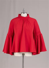 Load image into Gallery viewer, Flare Sleeve Back Zip Top