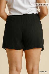 Mixed Linen Shorts