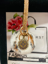 Load image into Gallery viewer, Upcycled Keychains with Fuzzy Ball