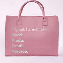 Load image into Gallery viewer, Dusty Pink Fluent Italian Tote
