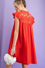 Load image into Gallery viewer, LACE TRIM BUTTON DOWN DRESS