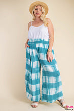 Load image into Gallery viewer, SOFT STRIPE TIE DYE RAYON FABRIC SMOCK WAIST PANTS