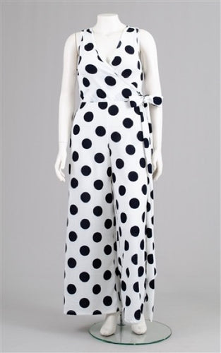 Polkadot Sleeveless Jumpsuit