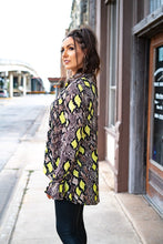 Load image into Gallery viewer, Snake Button Down Ruffle Tunic