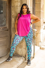 Load image into Gallery viewer, Turquoise Pink Leopard Leggings