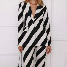 Load image into Gallery viewer, Striped Blazer Pant Set
