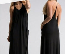 Load image into Gallery viewer, T-back Strap Maxi Dress w/ Pockets