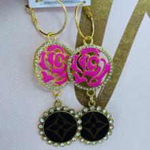 Load image into Gallery viewer, Rose Upcycled Earrings