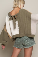 Load image into Gallery viewer, ALMOND/OLIVE MULTI SWEATER SWEATER