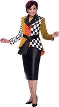 Load image into Gallery viewer, Studded Collar 2PC Skirt Suit