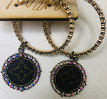 Load image into Gallery viewer, Upcycle Rhinestone Hoops