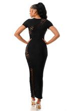 Load image into Gallery viewer, Cut Out Detail Short Sleeve Maxi Dress