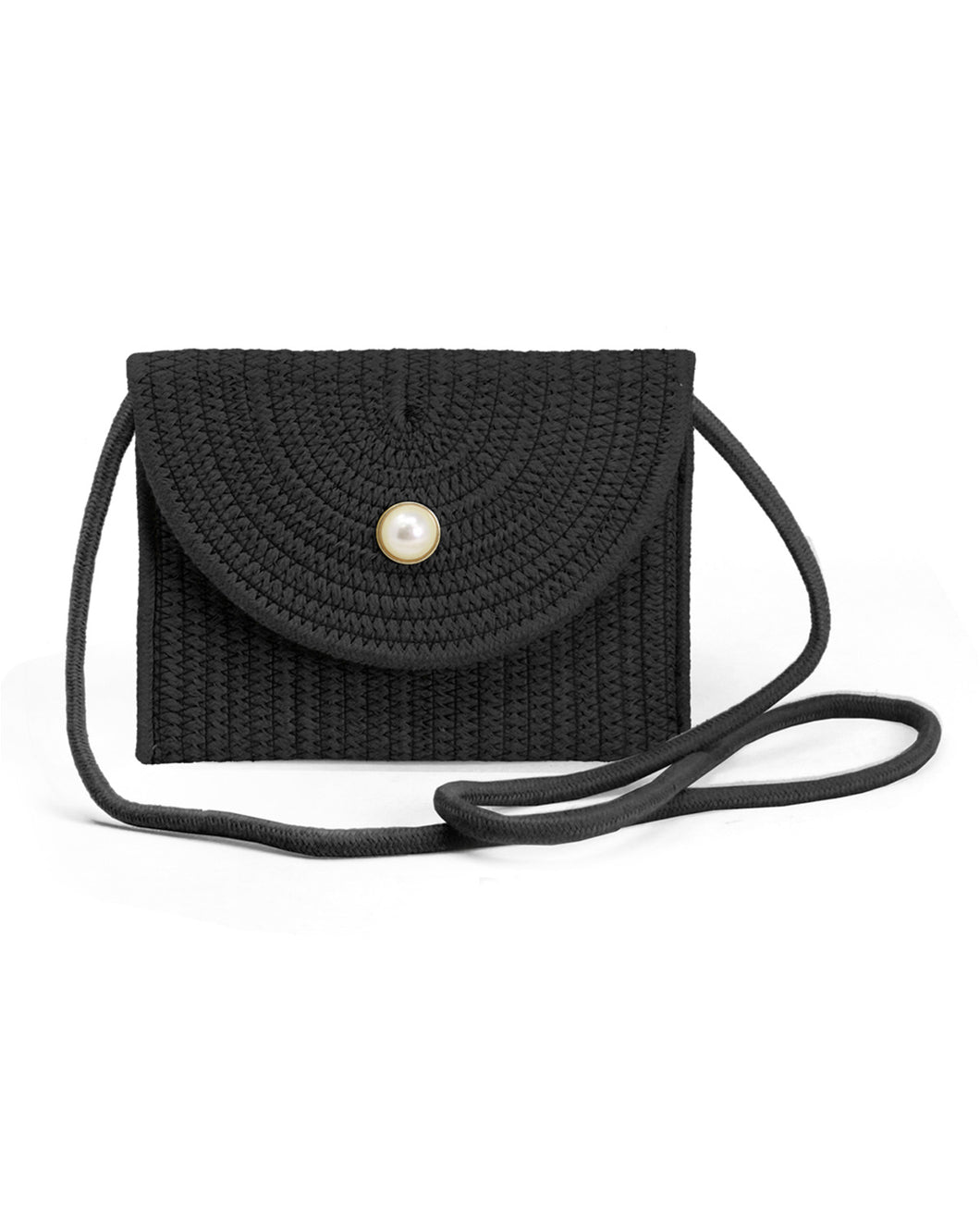 Solid Color Mini Straw Crossbody Bag