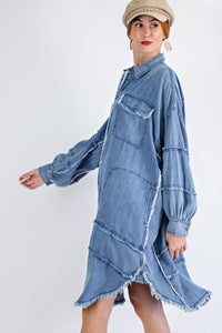 DENIM BUTTON DOWN DRESS