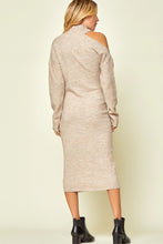 Load image into Gallery viewer, COLD SHOULDER KNIT DRESS