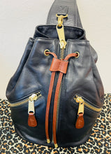 Load image into Gallery viewer, Leather Drawstring Backpack
