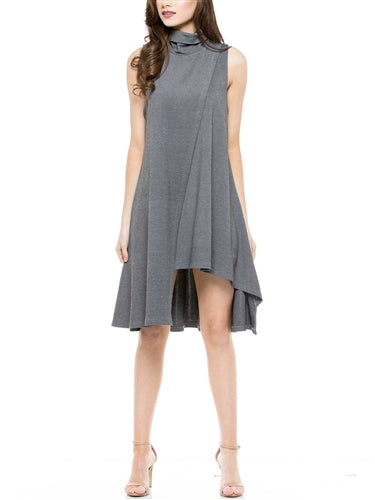 GRAY OVERLAY DRESS