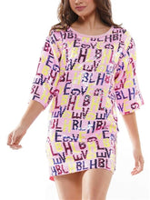 Load image into Gallery viewer, Sequin Letters Tunic Top