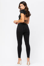 Load image into Gallery viewer, Black Destroyed Leopard Patch Skinny