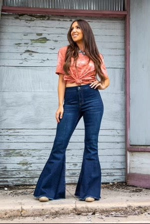 DARK WASH EXTREME FLARE JEANS