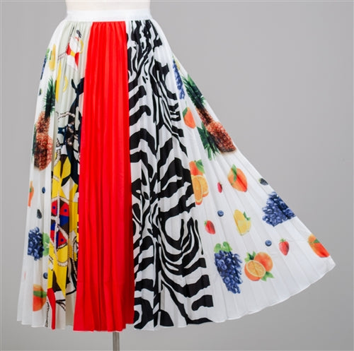 N By Nancy Zebra Multi Pleated Print Xl