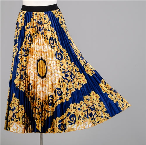 N By Nancy Blue Pleated Print Med