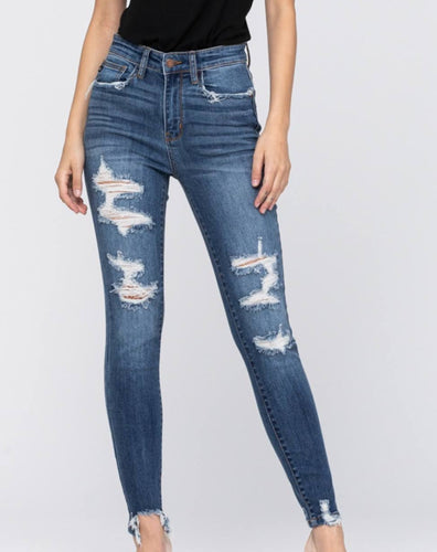 High Waist Destroyed Skinny