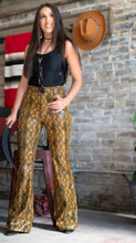 Load image into Gallery viewer, Snake Faux Leather Flare Pants