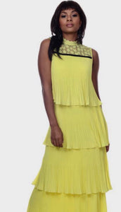 Lov Yellow Pleated Dress