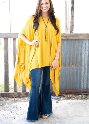 Over Sized Flowy Boho Cold Shoulder Tunic Top