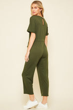 Load image into Gallery viewer, Short Sleeve Drawstring Waist Jumper