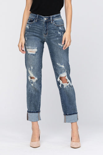 Mid- Rise Boyfriend Beach Splash Jeans